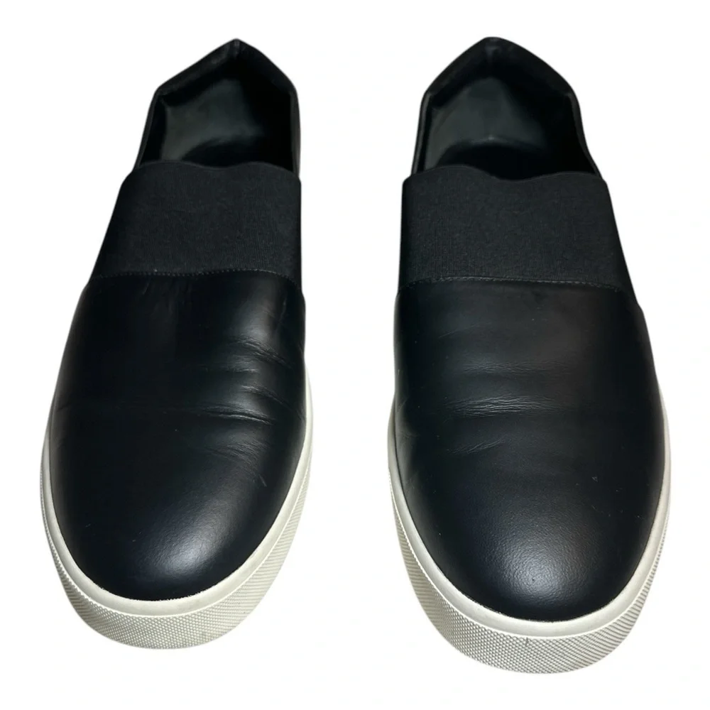 Vince corbin women’s black leather slip on sneakers shoes size 11